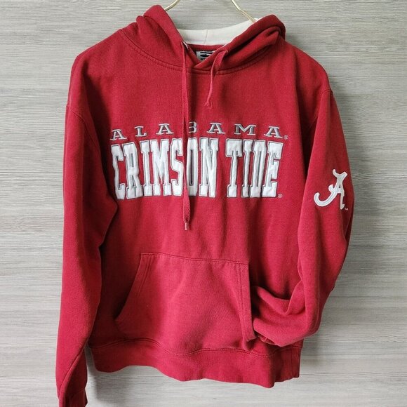 Stadium Athletics Vintage Alabama Crimson Tide Sweater 90s Red Fleece Hoodie M - Picture 1 of 16